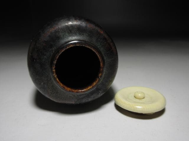 瀬戸 茶入 替仕覆／表千家十一代 碌々斎・表千家十三代 即中斎 書付／二重箱