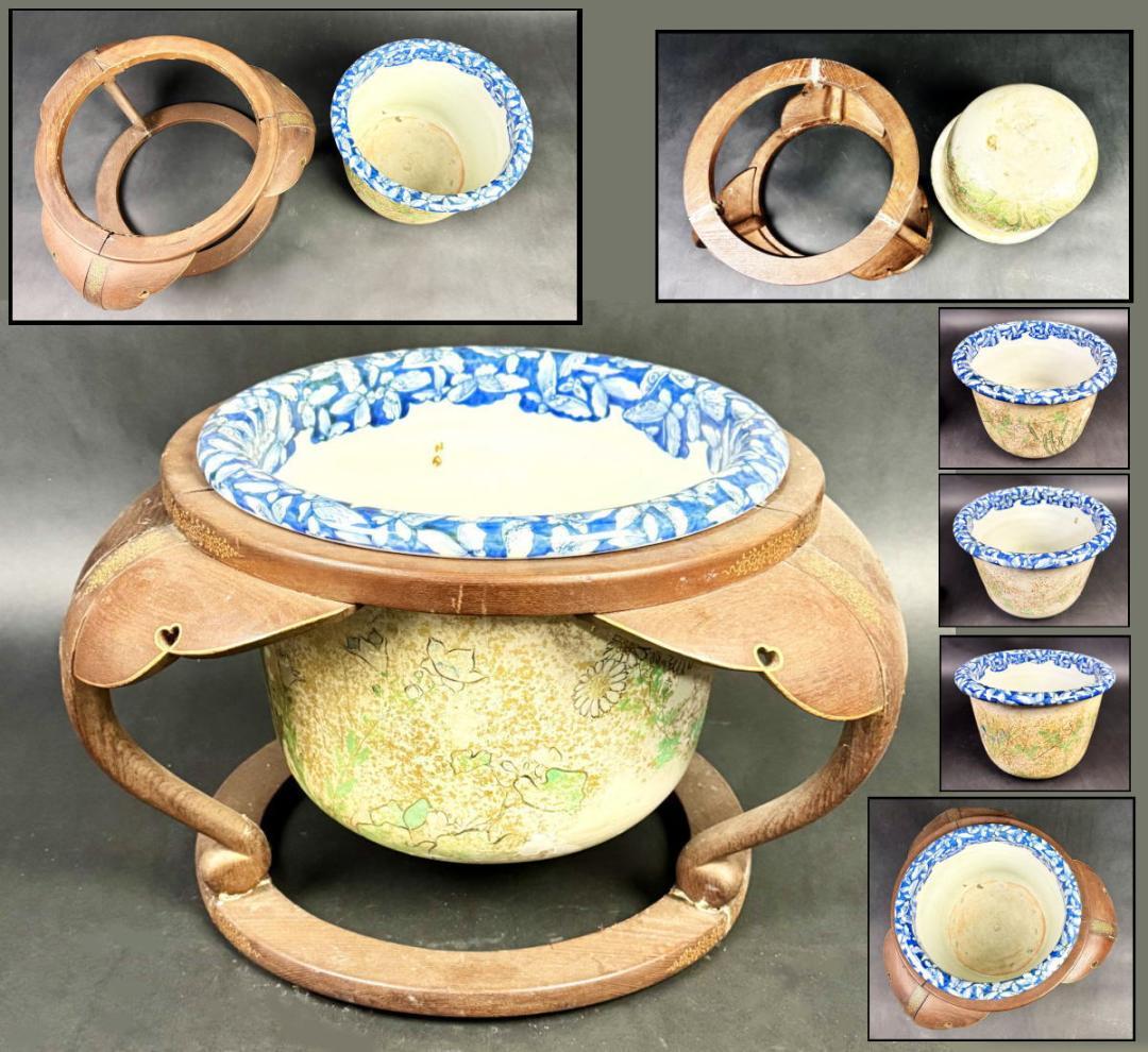 江戸時代 古染付鉢 呉須 青花 焼物 入手困難 骨董 日本古玩 WWTT215