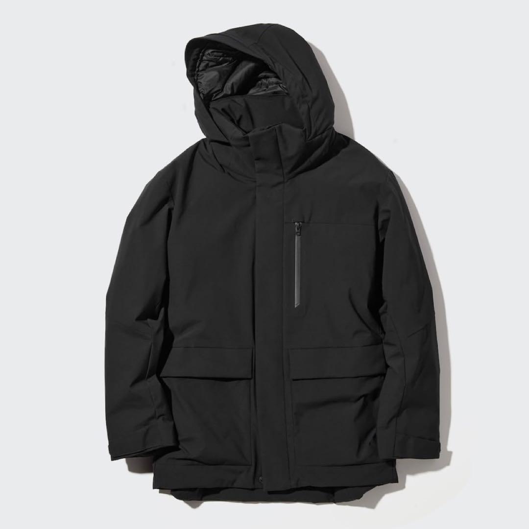 ユニクロ　ハイブリッドダウンパーカ　ブラック　4XL