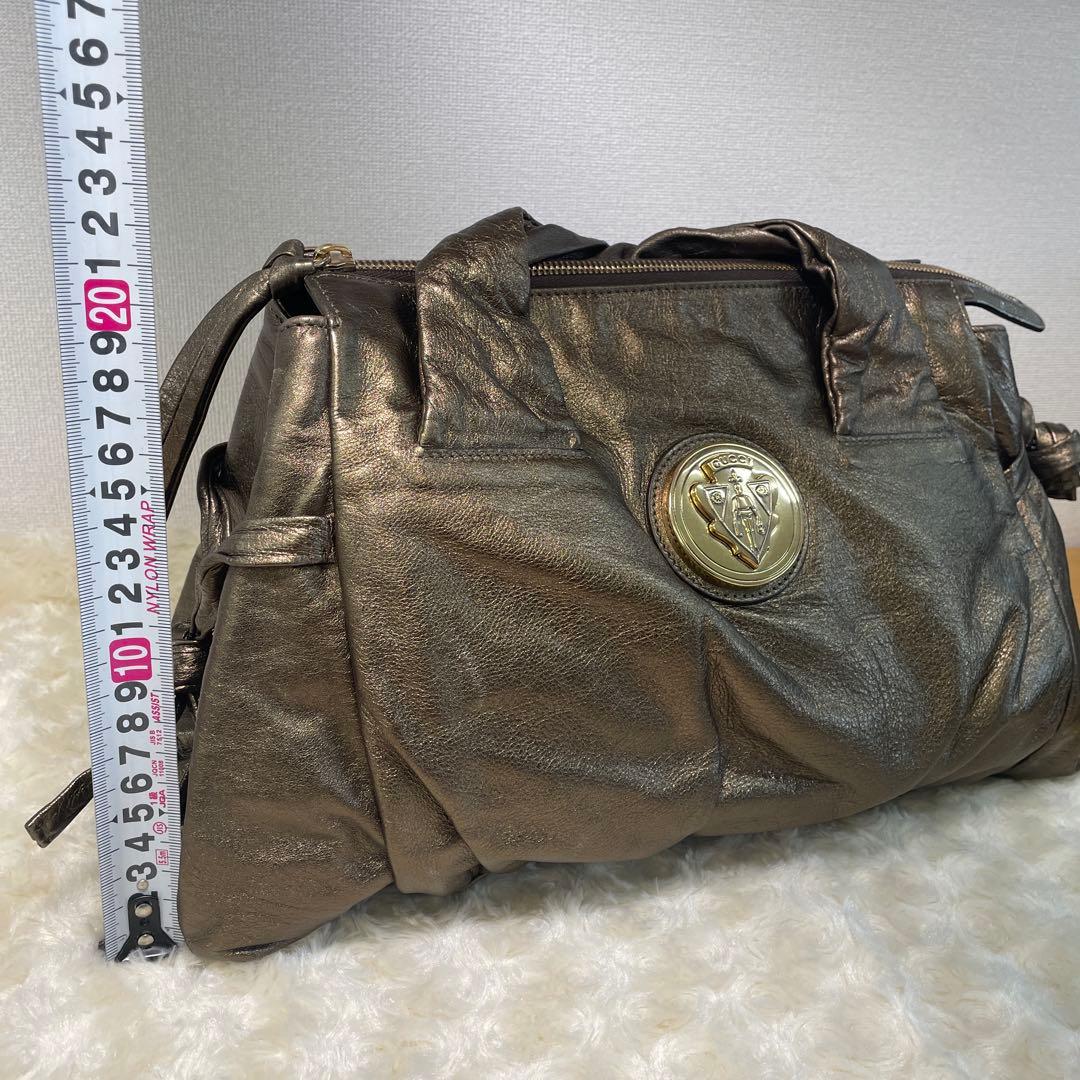 GUCCI グッチ ヒステリア メタリックレザー バッグ
