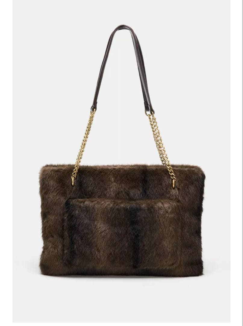 ZARA フェイクファーショルダーバッグ