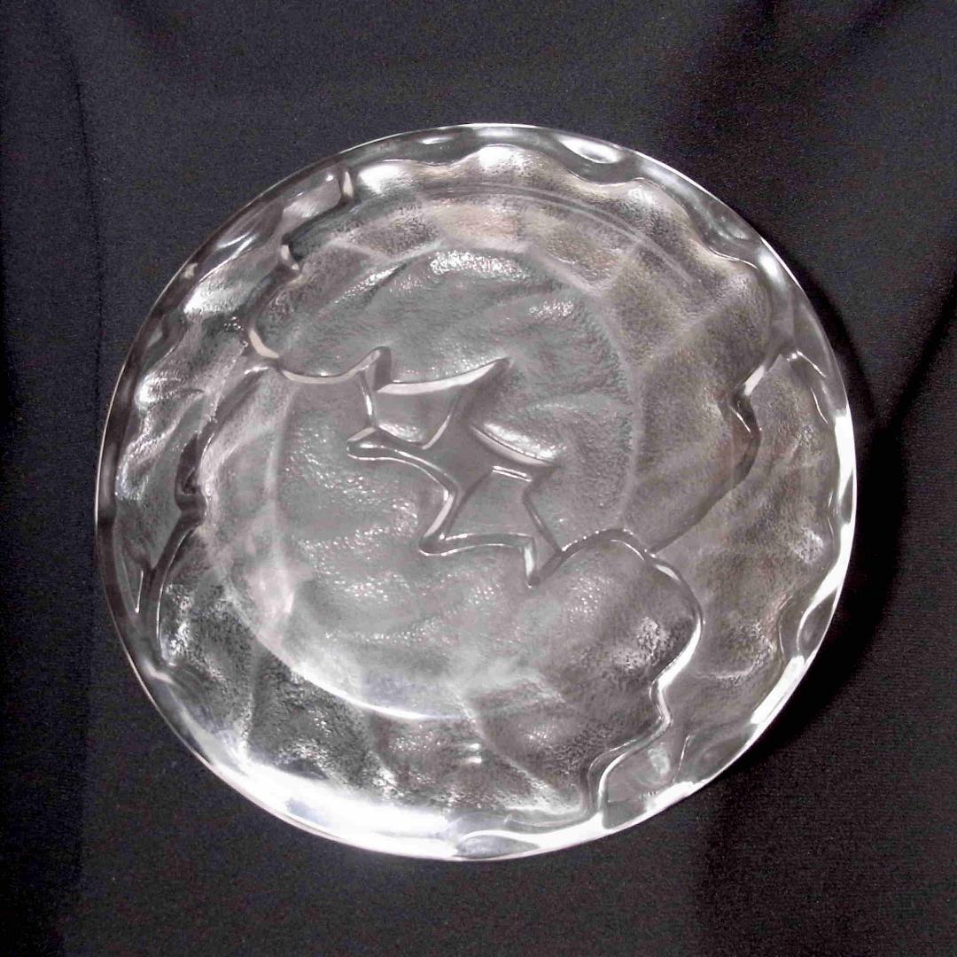 ラリック LALIQUE 皿 葉模様