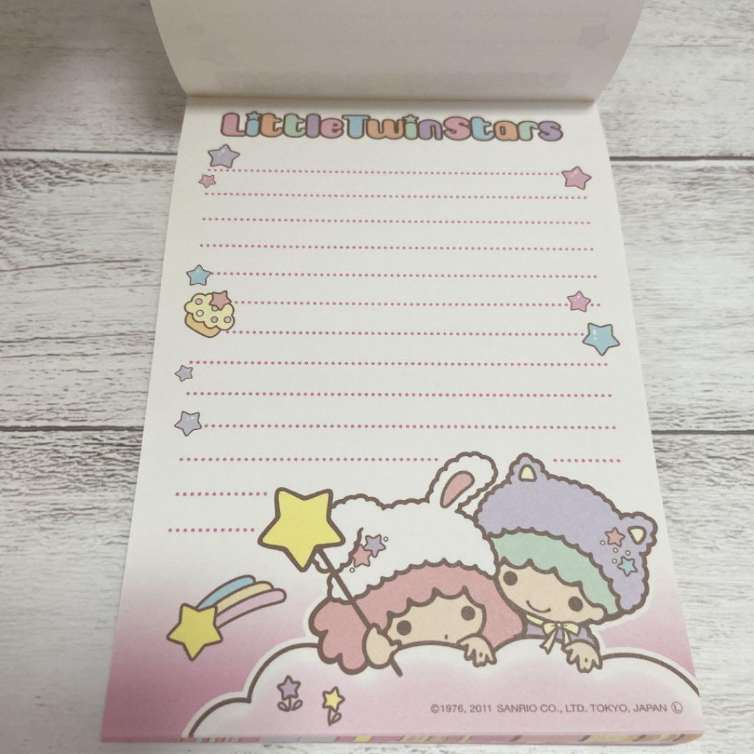 ★新品★キキララ　リトルツインスターズ　メモ帳、ノート、消しゴム　平成レトロ