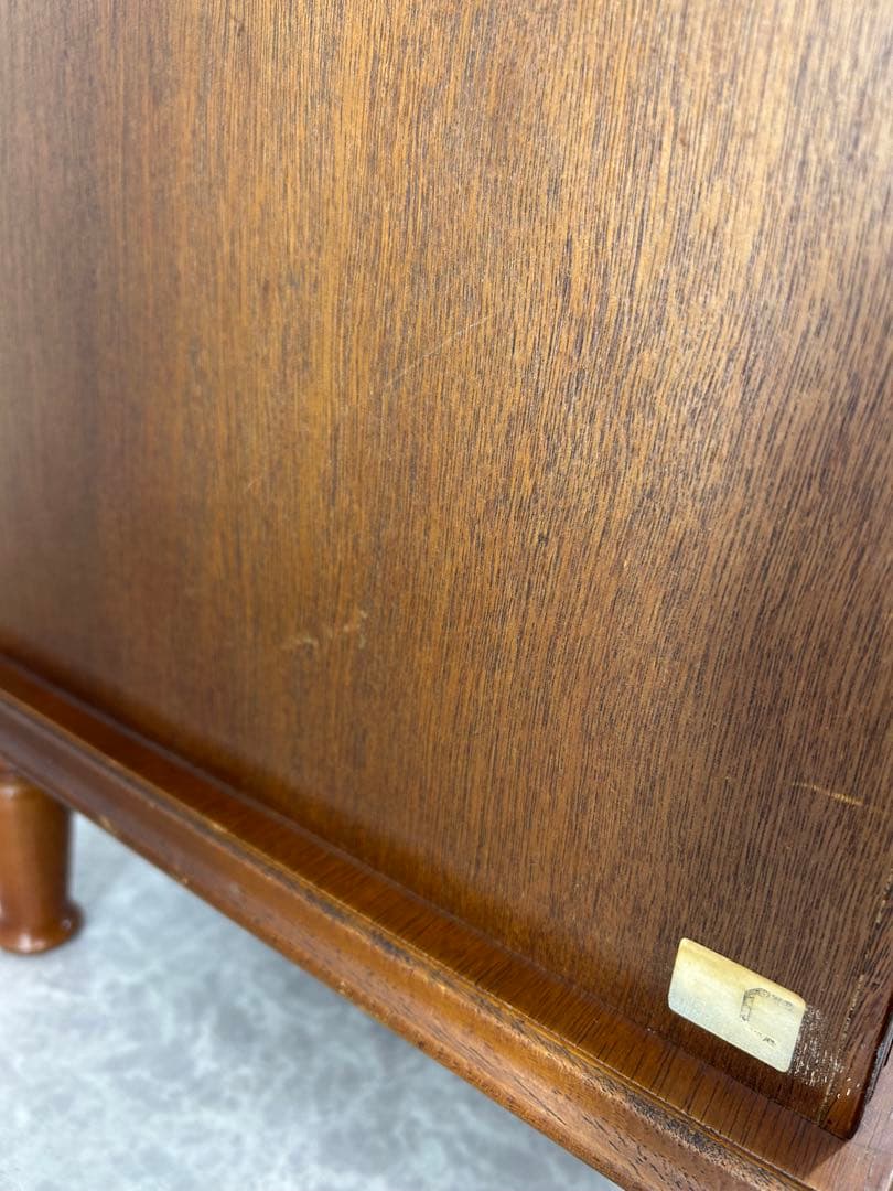 送料込み【木製電話台 サイドテーブル3段引き出し付き 高さ 約85.5cm】