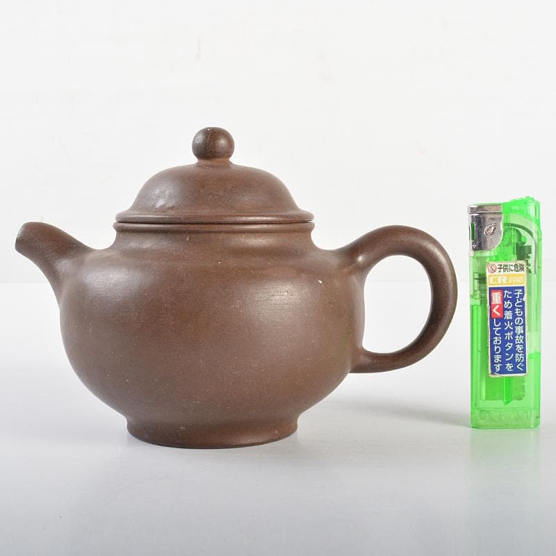 中国　紫砂　朱泥　急須　茶壷　在銘　M　R6870