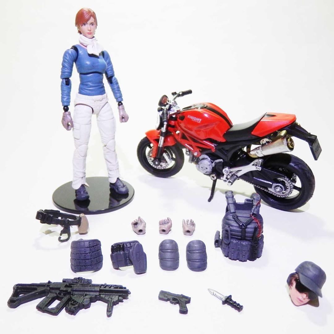 1/18スケール：可動フィギュア＆バイク（ミニカー）：個人塗装＆改造品セット