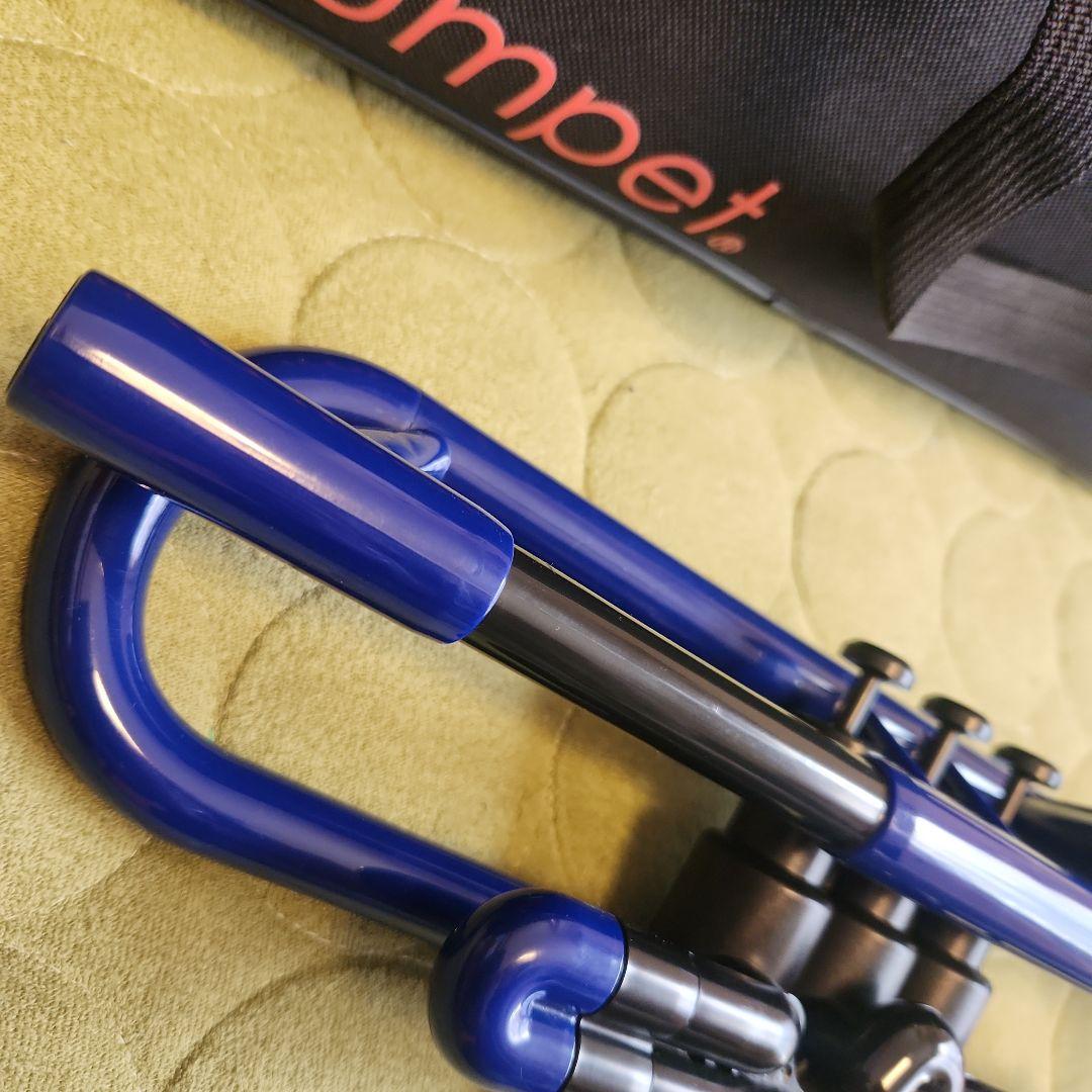 pTrumpet 青 トランペット 本体 ケース付き　中古品　美品