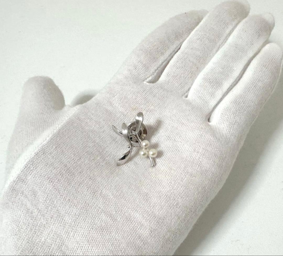 MIKIMOTO アコヤベビーパール ピンプローチ SV