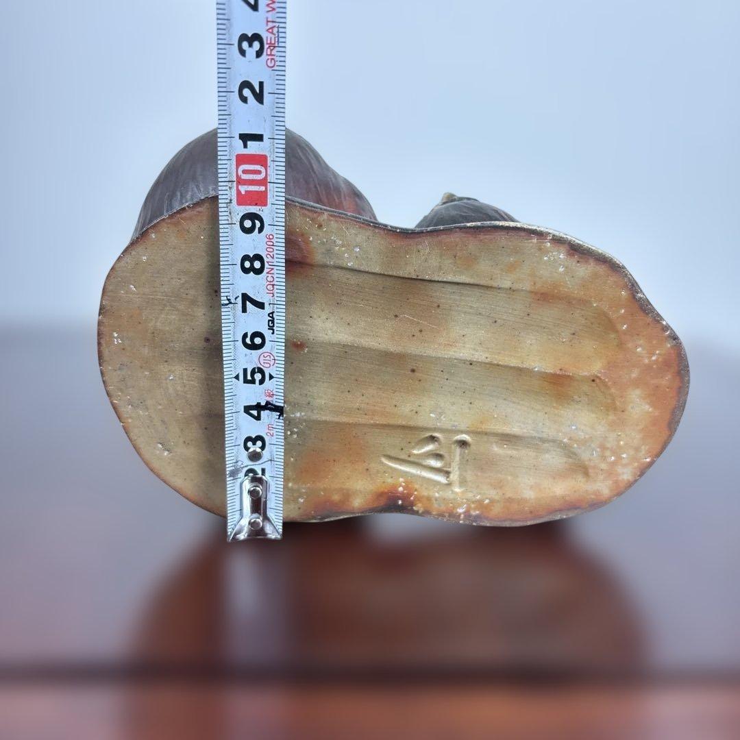 備前焼　干支　酉　縁起物　置物　供箱