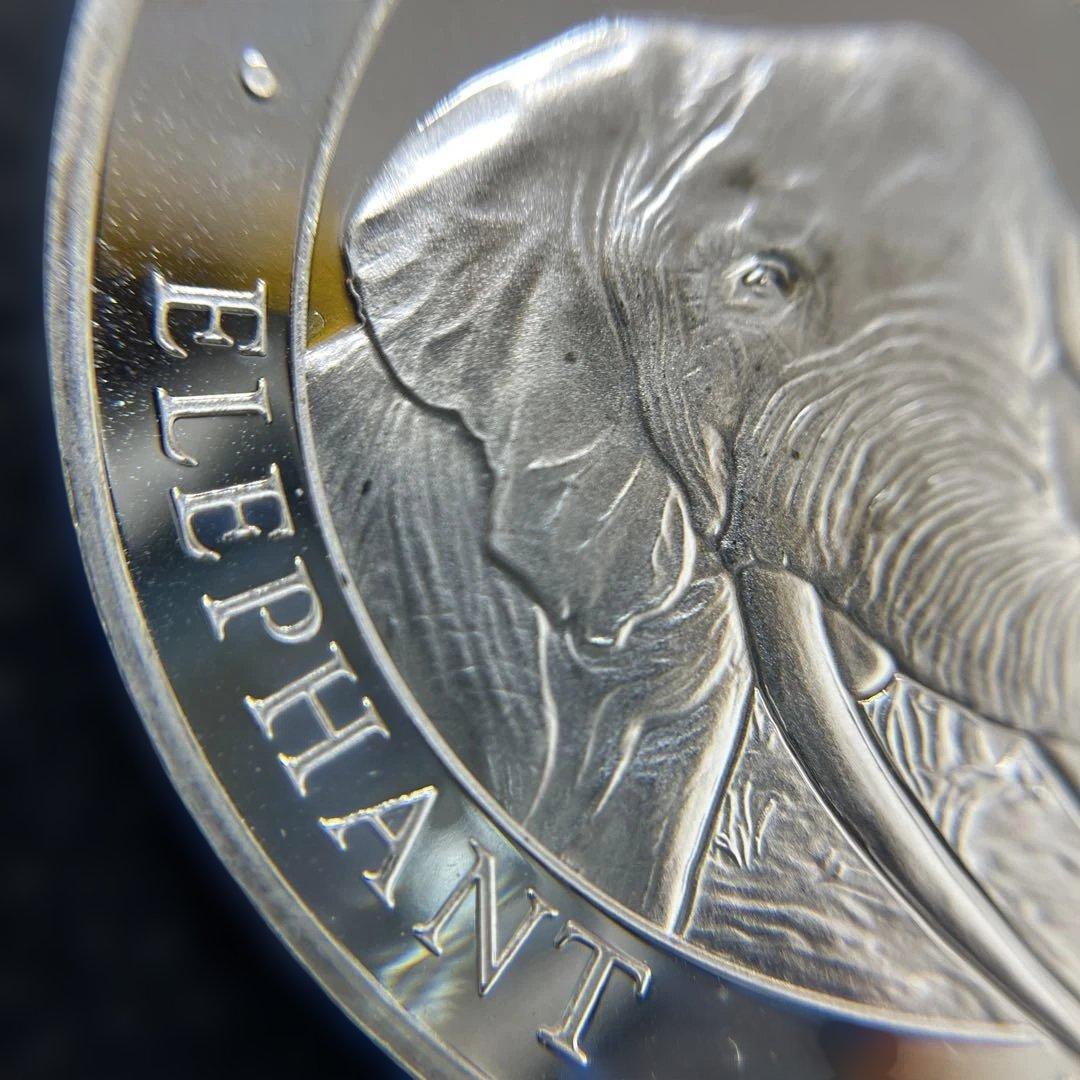 【純銀】ソマリア共和国　2018年　エレファント銀貨100シリング　1オンス②