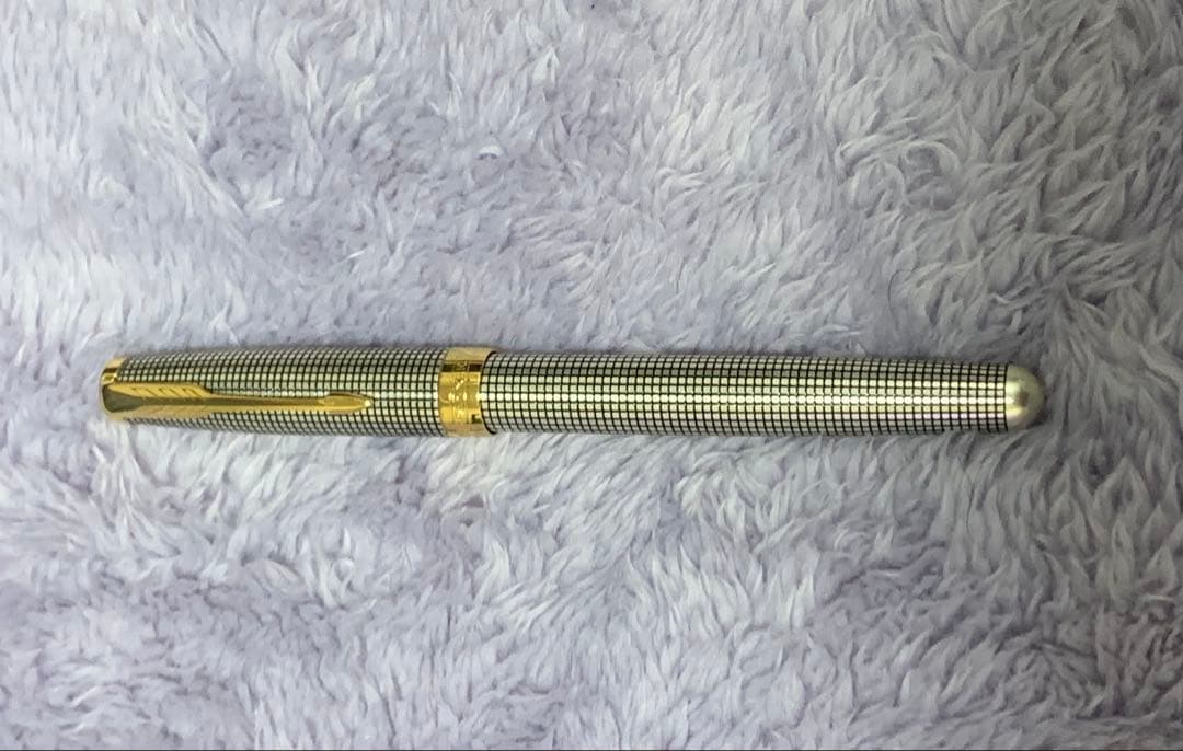 万年筆 18Kゴールドペン先 格子模様