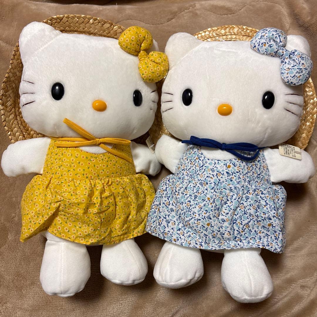 ハローキティ　ぬいぐるみ　麦わら帽子　2体セット　美品　レア