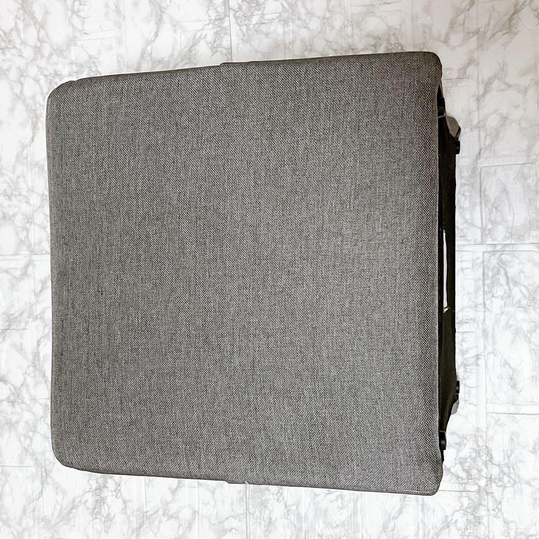 フランフラン　グレー スクエア　ポリースツール　　 (オットマン　スツール)