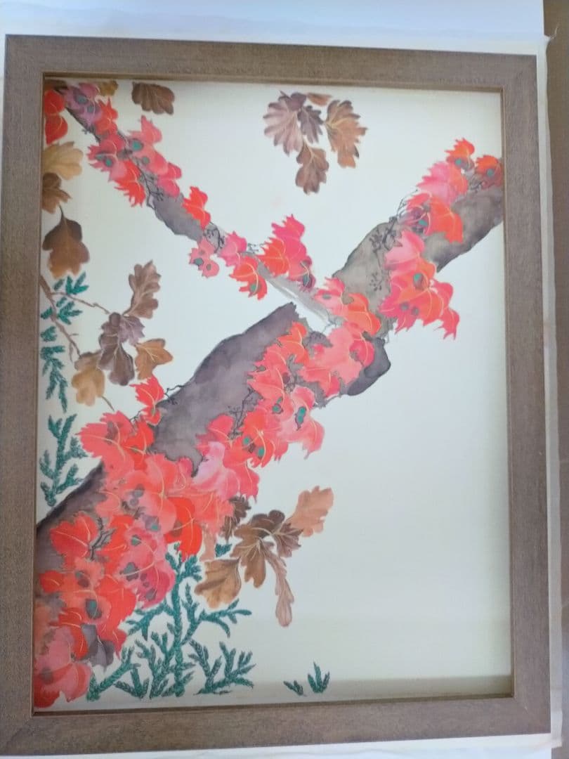 日本画　紅葉　模写