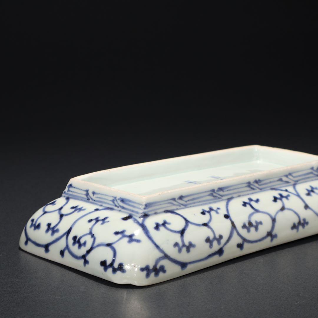 伊万里金襴手　花文長皿　骨董　古伊万里　R0229w3ダB