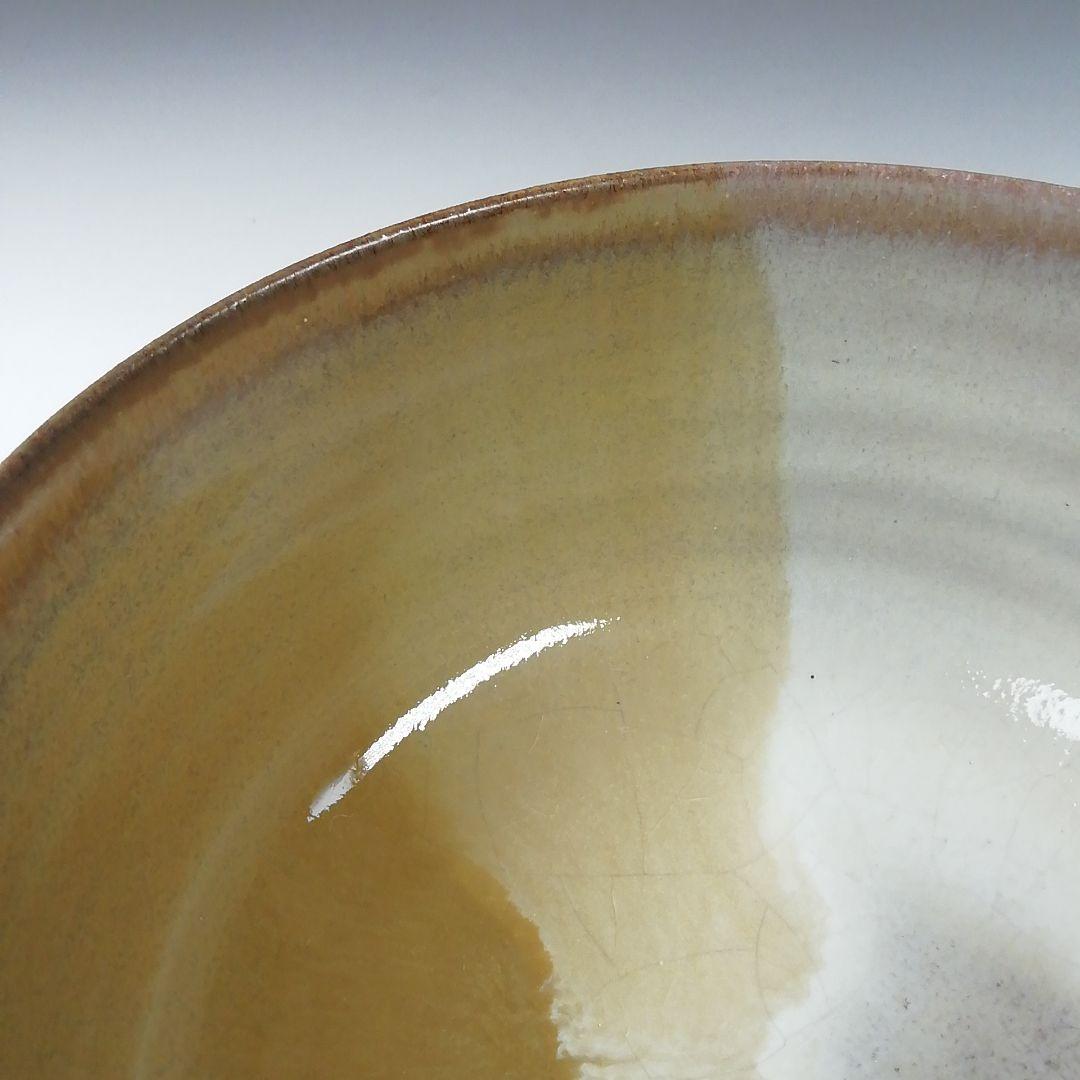 Ｔ４７７　茶碗　『高取焼』『掛分　茶碗』『高取喜恵 造』　共箱　抹茶碗　茶道具