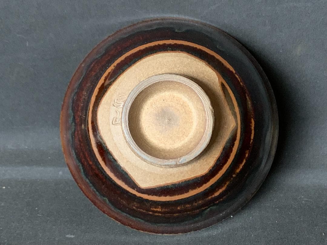 高取焼 鬼丸雪山造 茶碗 共箱 茶道具　727