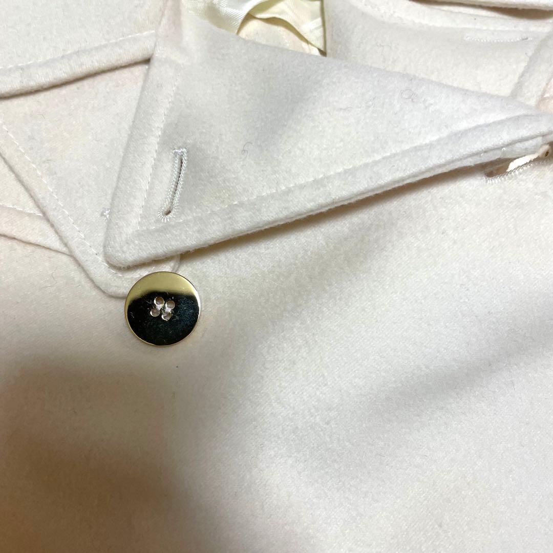 アニオナ　AGNONA 高級　カシミアコートイタリア製　ホワイト　L