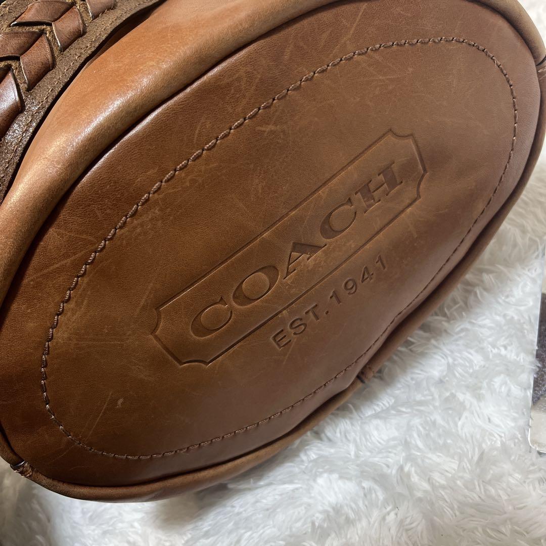 希少 COACH コーチ ブリーカー レザー ダッフルサック ショルダーバッグ