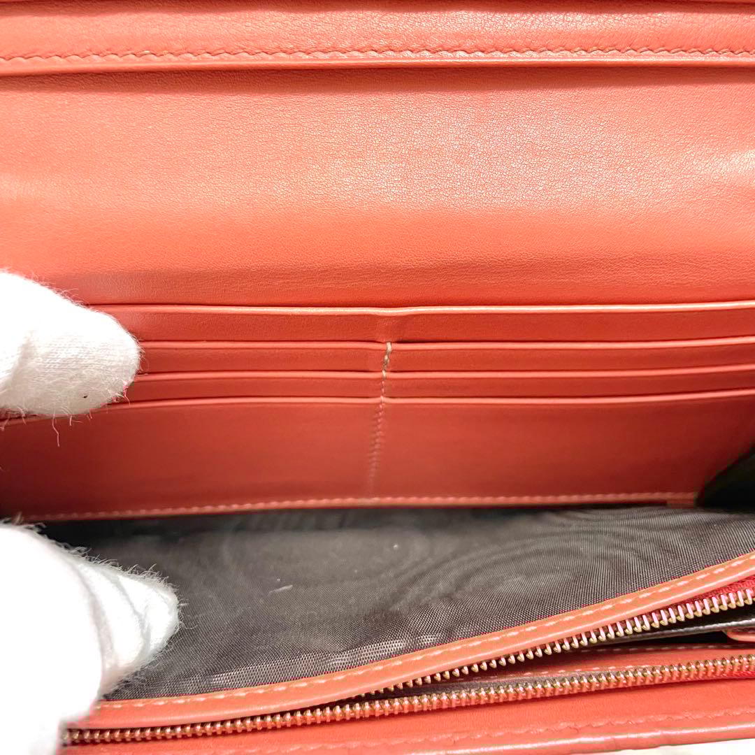 GUCCI グッチ フラップ 長財布　シマレザー　2つ折り財布　1221-③