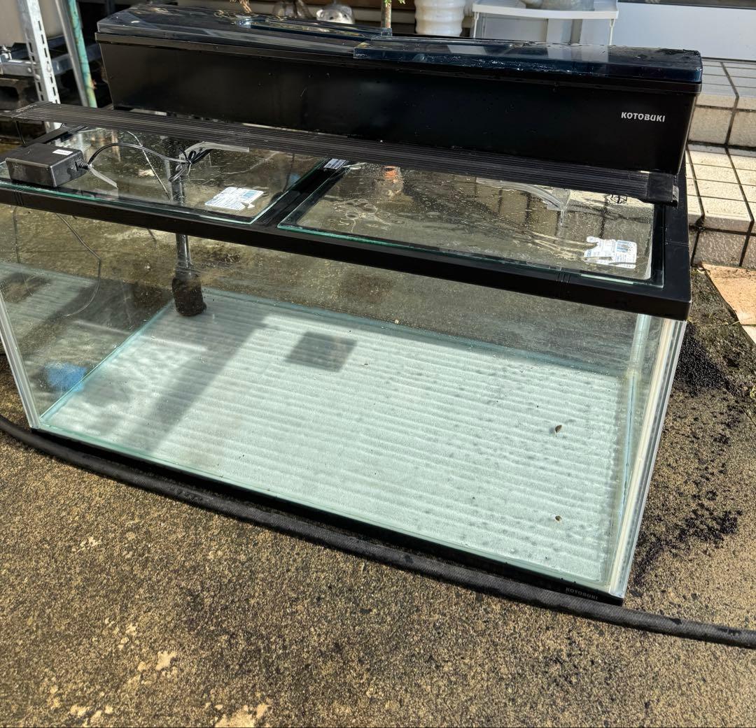 コトブキ90cmガラス水槽 上部LEDライト　バックスクリーンLEDライト付き