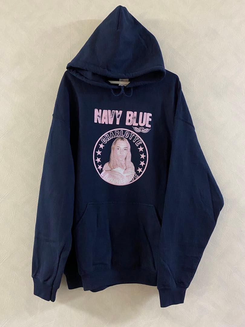 美品 Charlotte Lawrence Navy Blue パーカー L