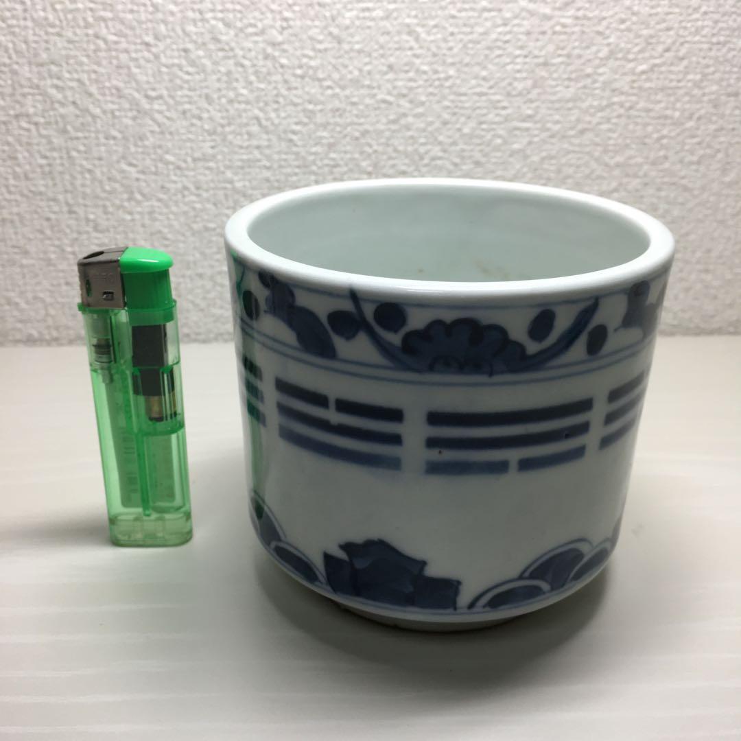 中国美術 青花 八卦紋爐 福山寿海　南京染付香炉　大明成化年製