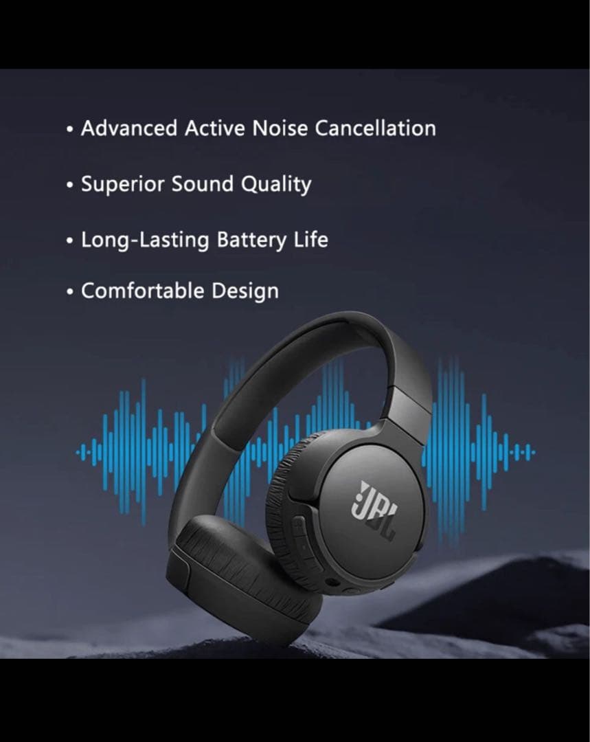 JBL TUNE 670NC ワイヤレスヘッドホン　ブラック