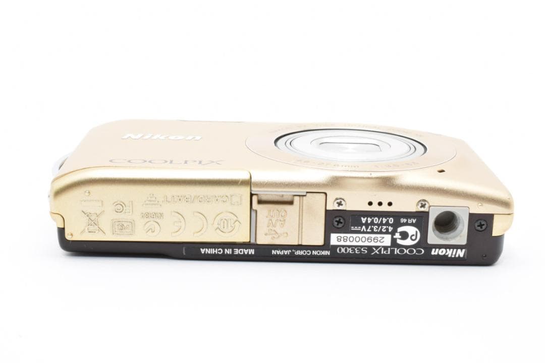 【美品】Nikon COOLPIX S3300 ゴールド　動作確認済