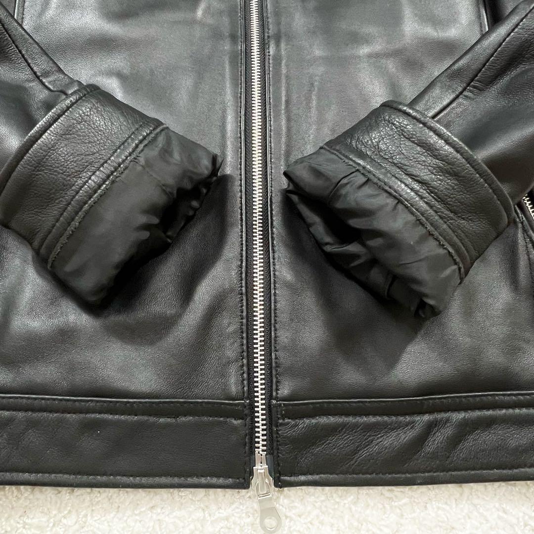 ラトルトラップ ラム レザー ジャケット シングル ライダース ダブルジップ M