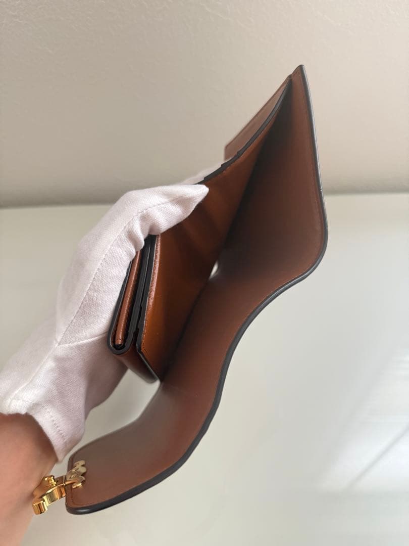 CELINE 三つ折り財布 ベージュ/ブラウン