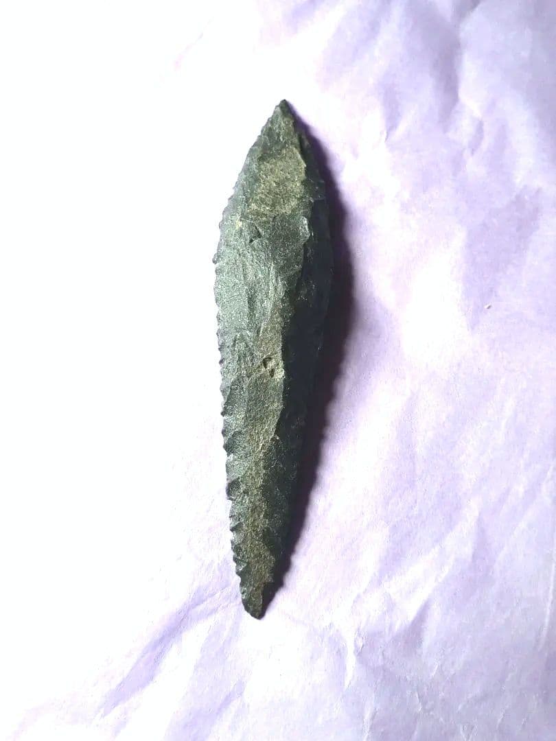 アイヌ仕様。Pro 有舌尖頭器 a 石器 サヌカイト 模写