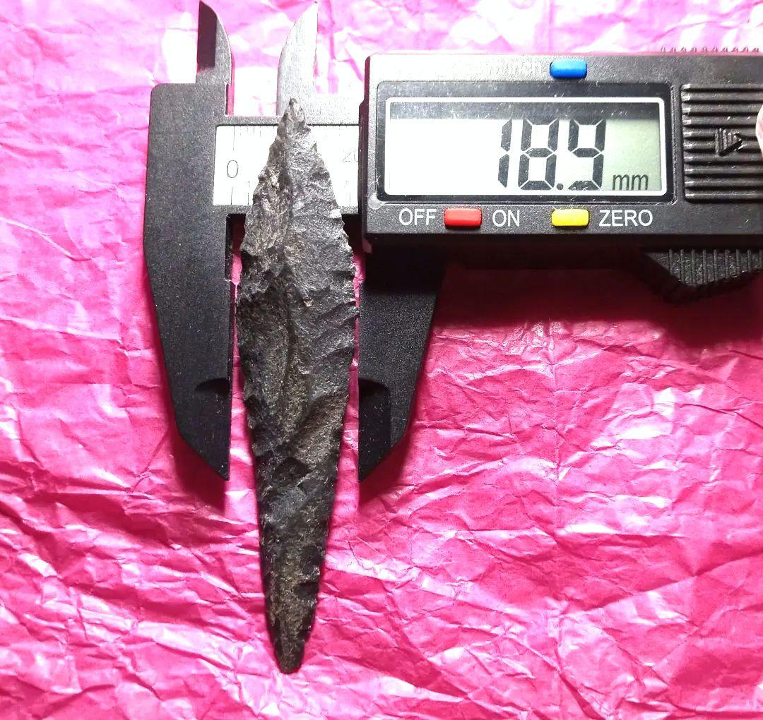 アイヌ仕様。Pro 有舌尖頭器 a 石器 サヌカイト 模写