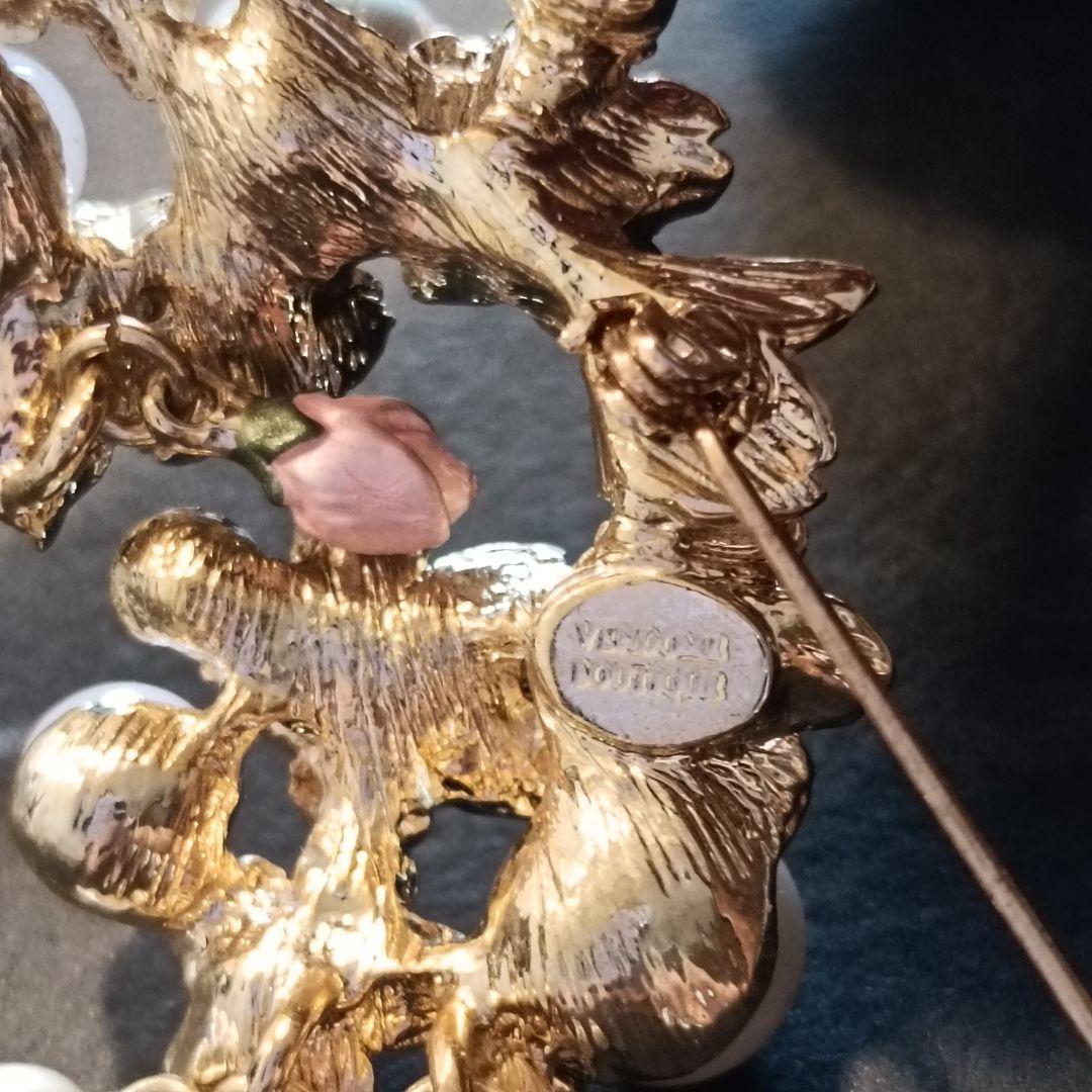 VENDOME BOUTIQUE/ヴァンドーム　ブローチ フラワー　ピンク