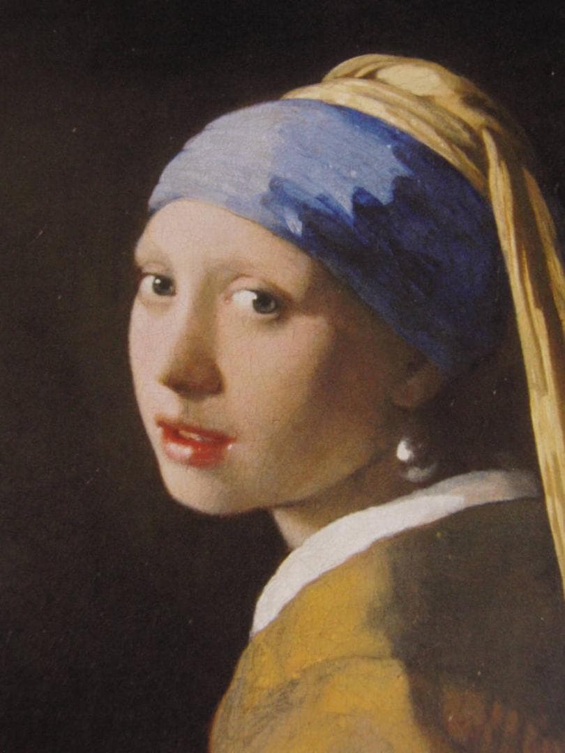 ヨハネス・フェルメール、【真珠の耳飾りの少女】、希少な額装用画集より