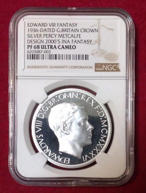 1936 イギリス クラウン銀貨 エドワード8世