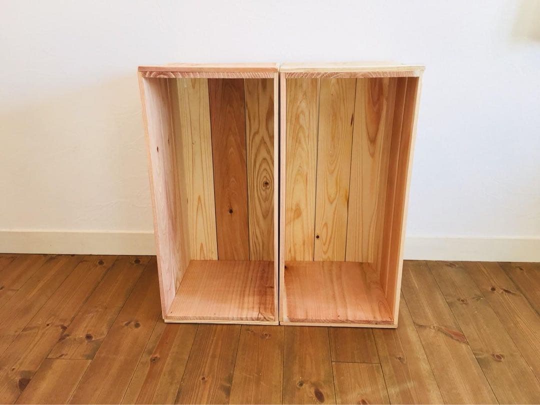 新品 りんご箱 4箱 // ウッドボックス 収納 木箱 ディスプレイ ラック 棚