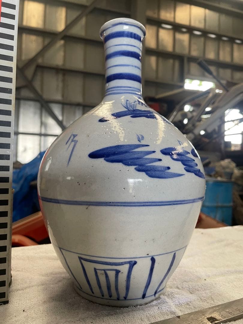 長沼焼　勢至堂焼　徳利　骨董　壺　アンティーク　28cm 陶芸品
