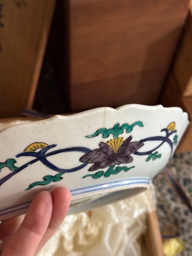 ‼️リサイクルFORT‼️BLACKフライデー①‼️買取直送便①‼️青手で古九谷産の皿‼️