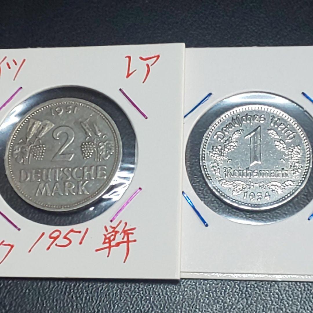 ワイマール1ライヒスマルク銀貨【未使用】