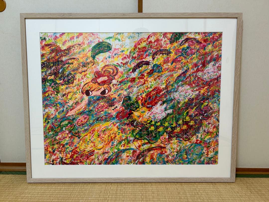 値下げ中！ロッカクアヤコ　シルクスクリーン　untitled 額装　保証書付き