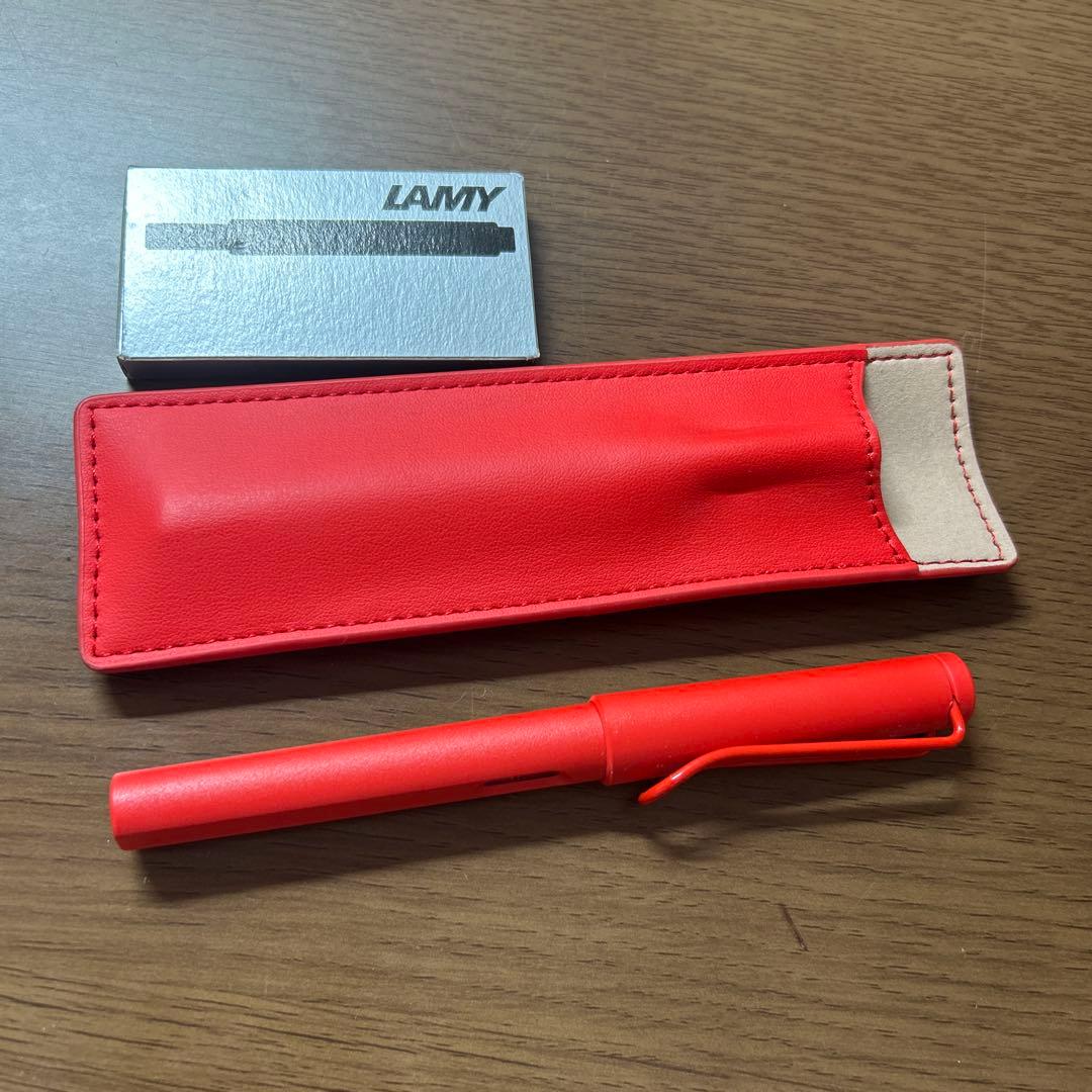 LAMY オレンジ 万年筆 ケース付き