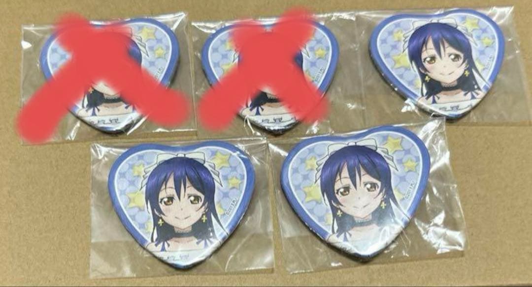 ラブライブ！ ハート缶バッジ 園田海未 μ's 5th Go→Go バラ