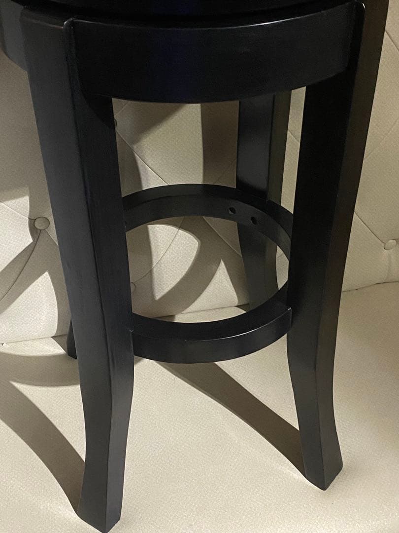 希少♦️猫脚 鋲留 ヴィンテージ ハイスツール♦️ゴシック♦️マットブラック♦️送料込