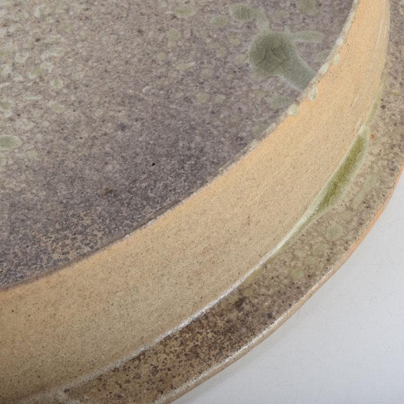 和食器　焼〆　南蛮皿　大皿　在銘　共箱　N　8740A