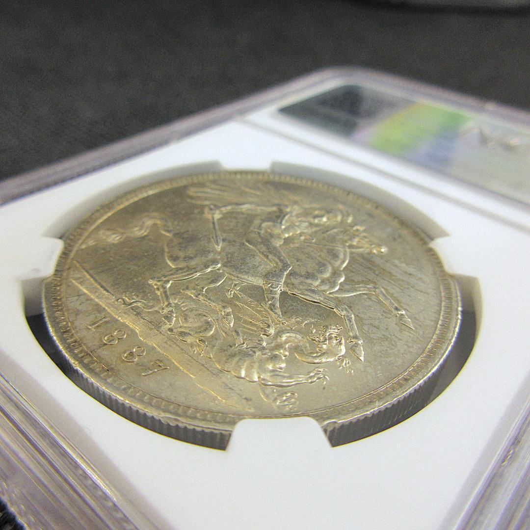 1887 イギリス クラウン 銀貨 ゴールデンジュビリー NGC  モダン