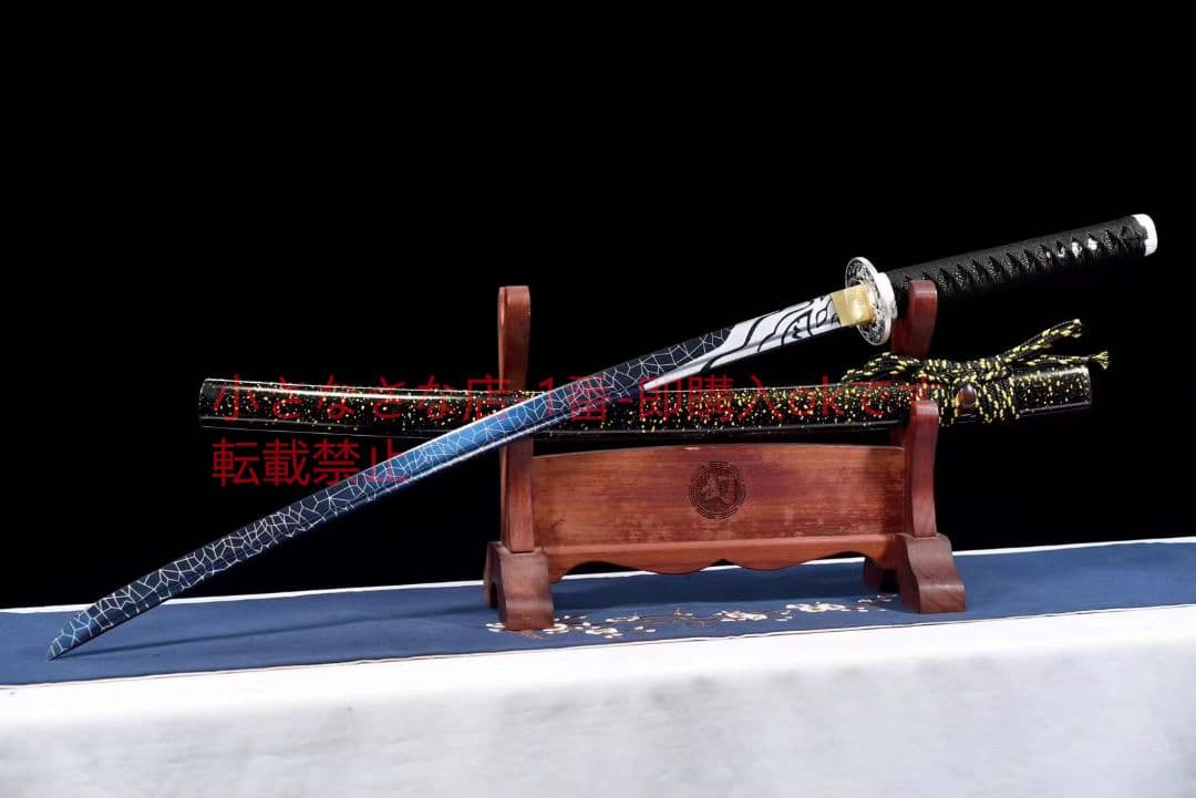 【魁星】中炭素鋼焼藍武士刀  古兵器 武具 刀装具 日本刀 模造刀 居合刀