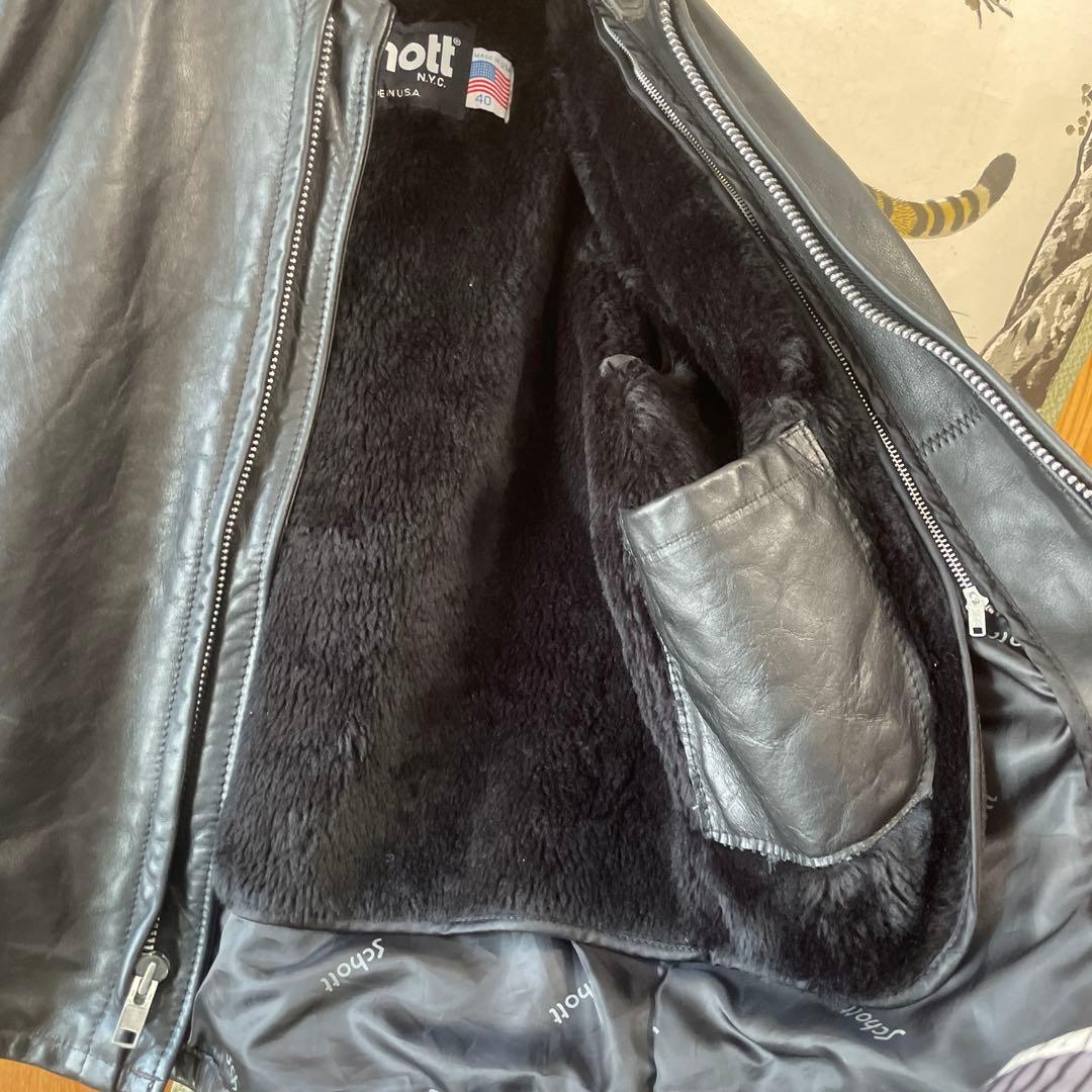 schott ショット シングル　641 ボアライナー付き サイズ40