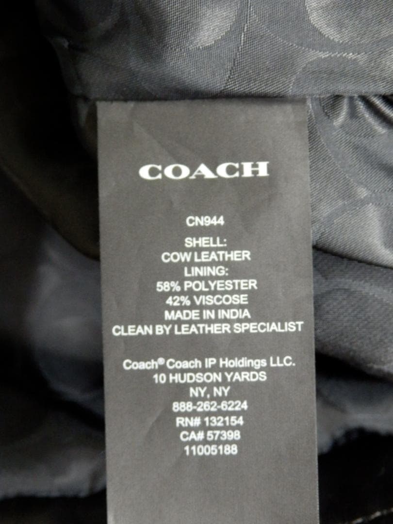 M1521 COACH コーチ レザーレーサー シングルライダース Mサイズ