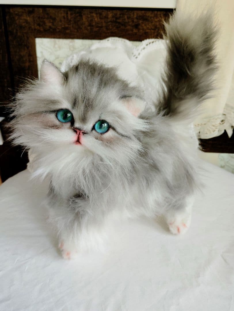 ミヌエット子猫ちゃん♡美人さん♡アートドール♡ぬいぐるみ♡大きめサイズ♡